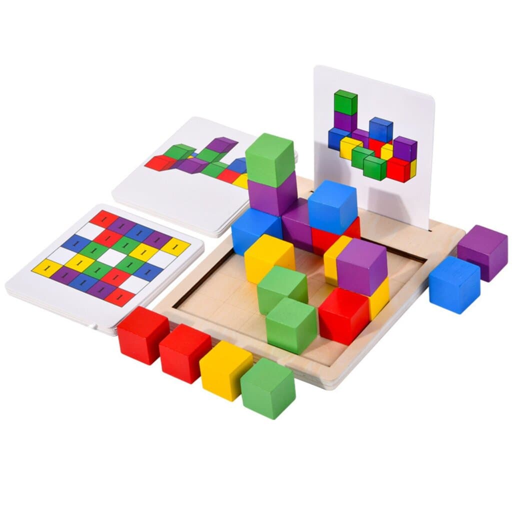 Building Blocks for Single Matching Picture Montessori Educational Toys