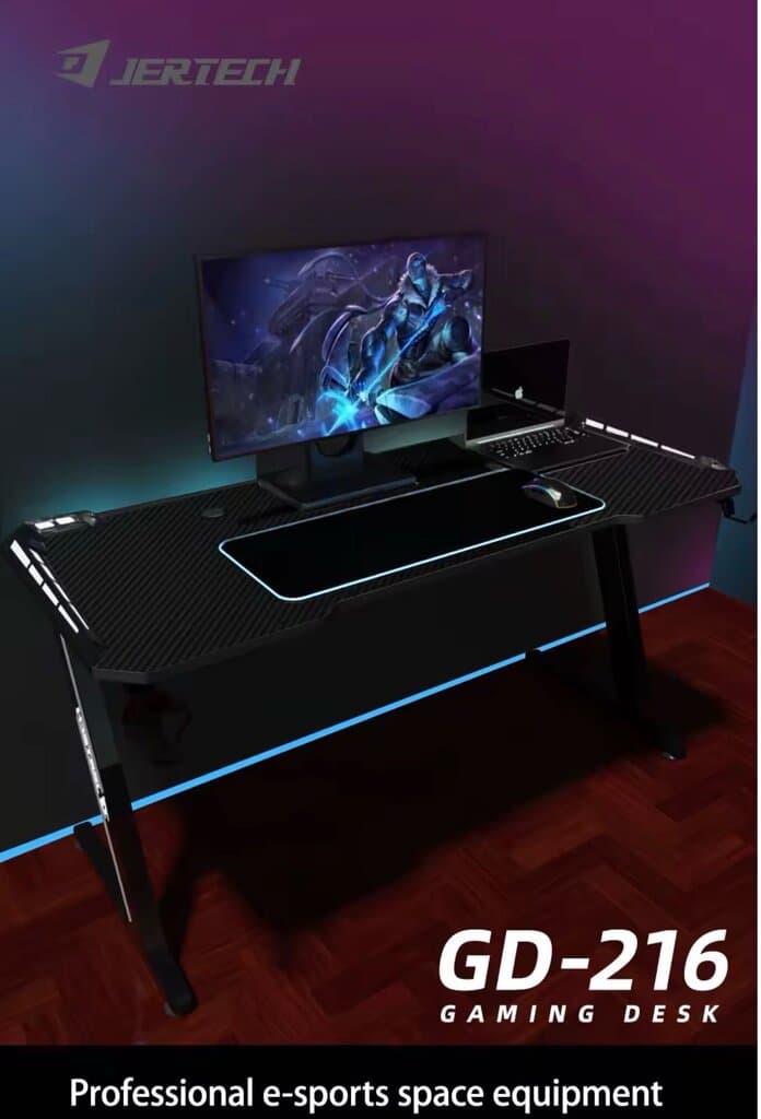 Jertech GD-216 Gaming Desk (Red)