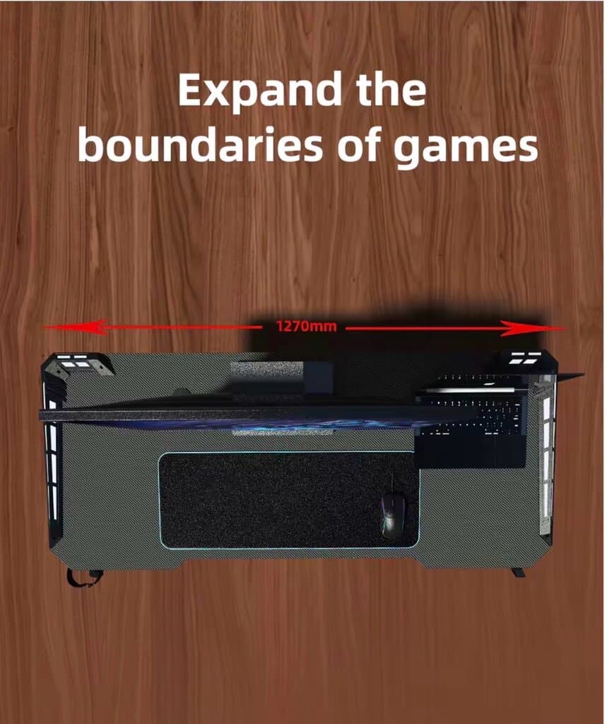 Jertech GD-216 Gaming Desk (Gray) 2