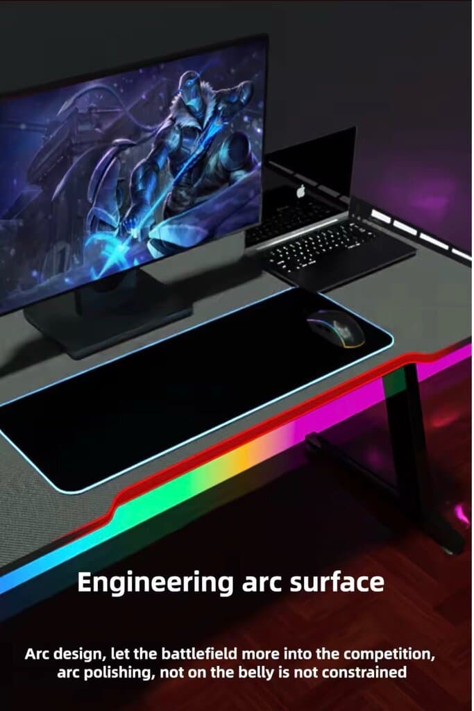 Jertech GD-216 Gaming Desk (Gray) 4