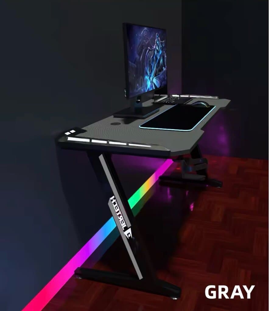 Jertech GD-216 Gaming Desk (Gray) 8