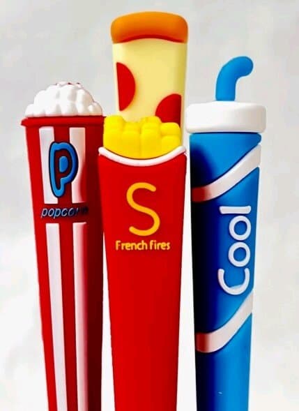 French Fries Shape Blue Ink Pen