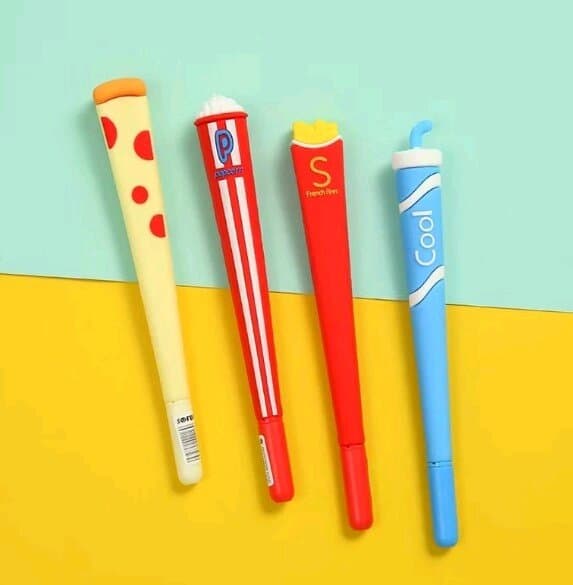 Pizza Shape Blue Ink Pen