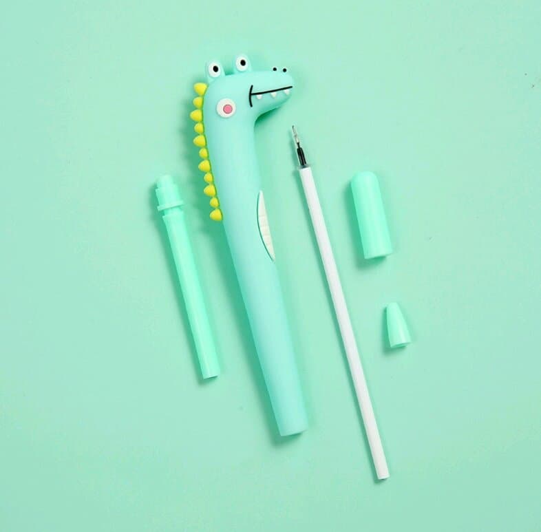 Cute Crocodile Shape Blue Ink Pen