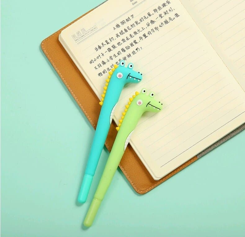 Cute Crocodile Shape Blue Ink Pen 2
