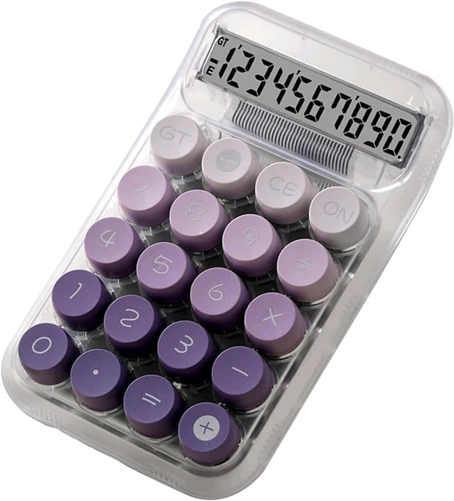 Aesthetic Transparent Calculator – Stylish, Mechanical, Portable 3