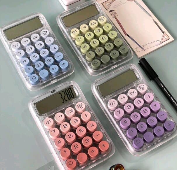 Aesthetic Transparent Calculator – Stylish, Mechanical, Portable 3