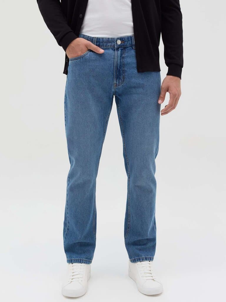 OVS Dark Wash Regular-fit jeans with five pockets