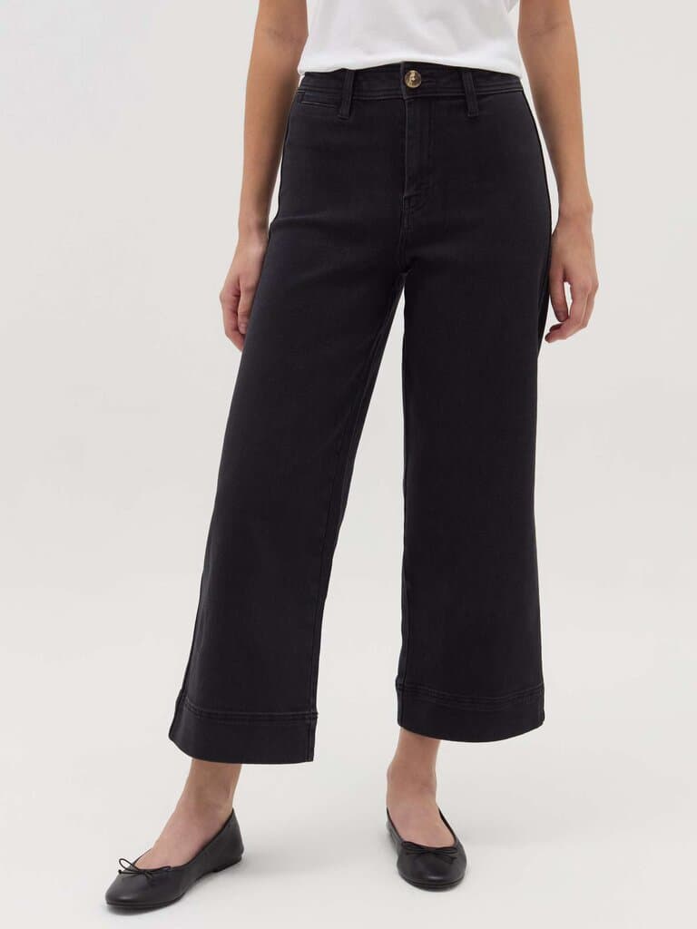 OVS White Wide-leg culotte jeans