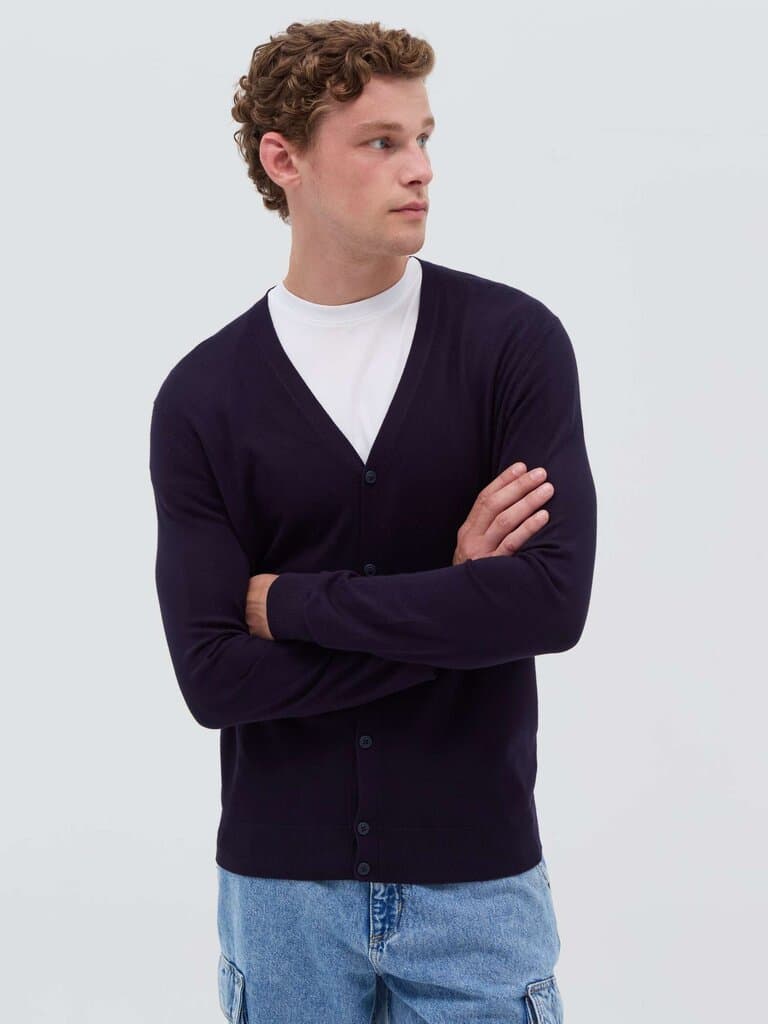 OVS Night Blue V-neck cardigan
