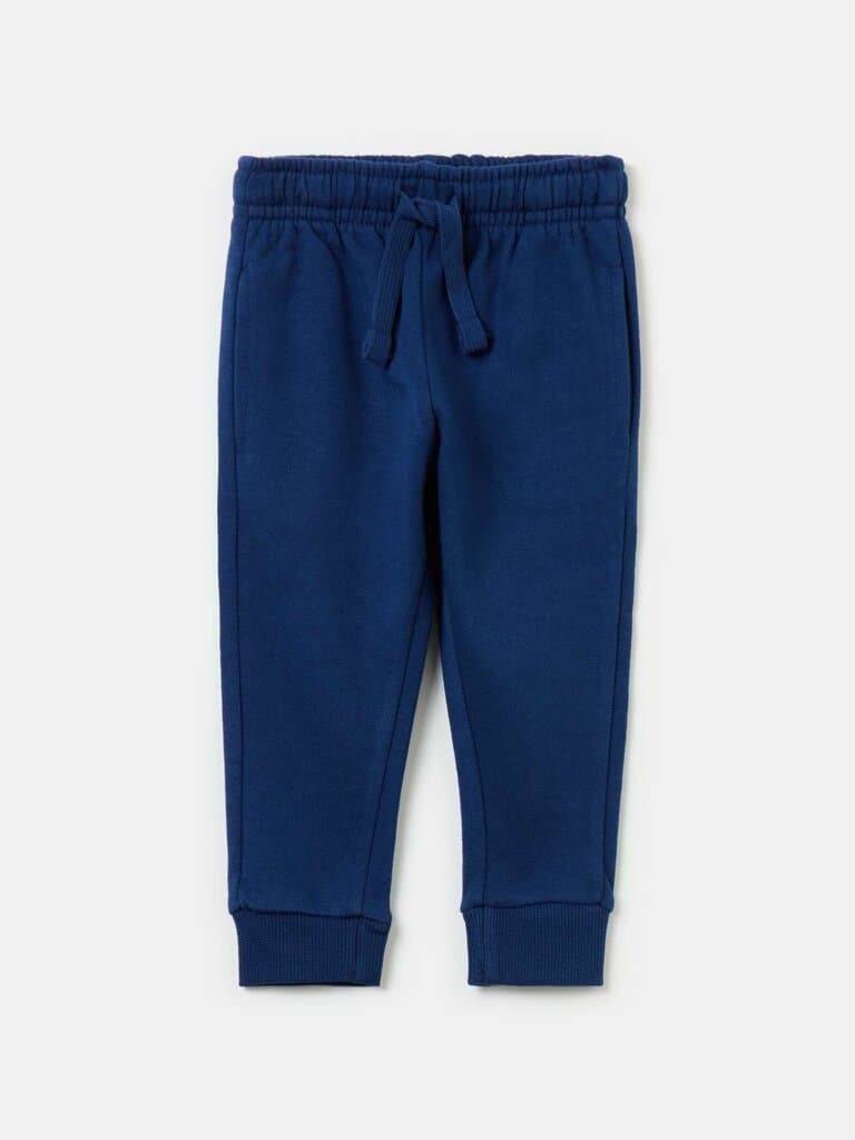 FAGOTTINO Dark Blue Fleece joggers with drawstring