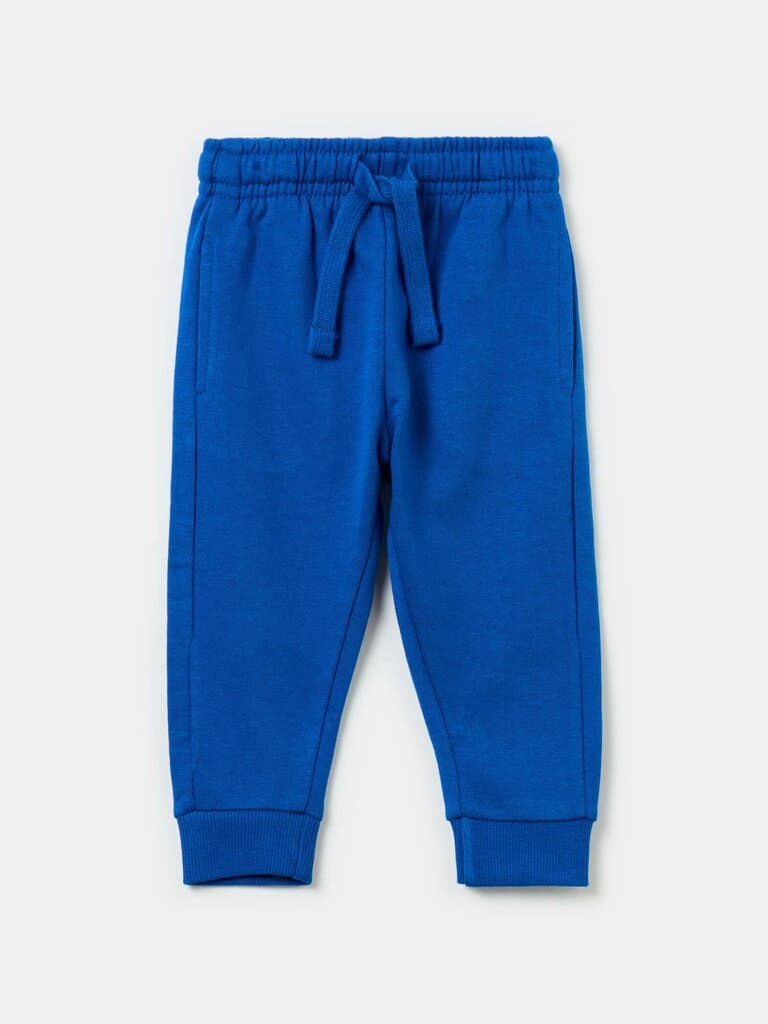 FAGOTTINO Dark Blue Fleece joggers with drawstring