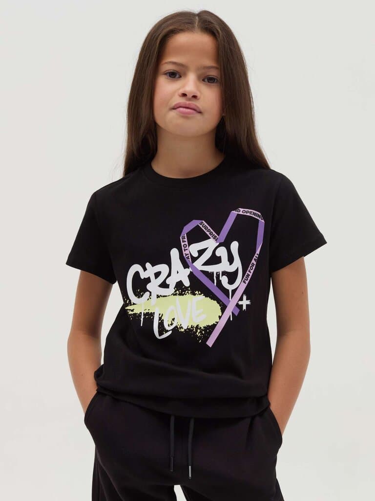 OVS KIDS Mauve Printed cotton T-shirt