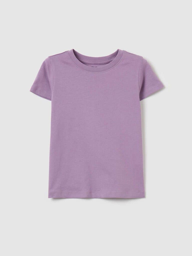OVS KIDS Fuchsia Organic cotton T-shirt with round neck