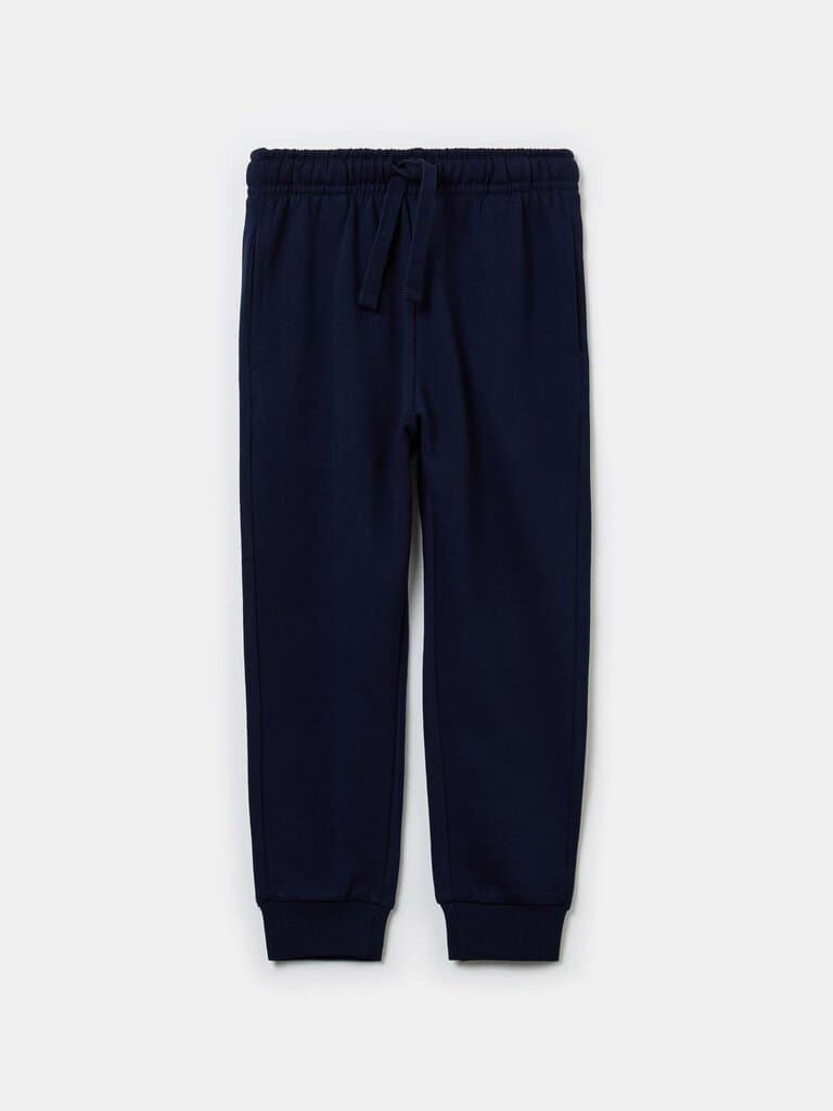 OVS KIDS Night Blue Fleece joggers with pockets and drawstring