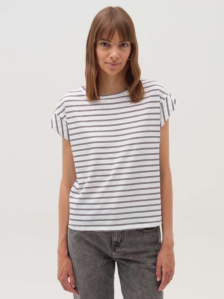 OVS Striped T-shirt with kimono sleeves