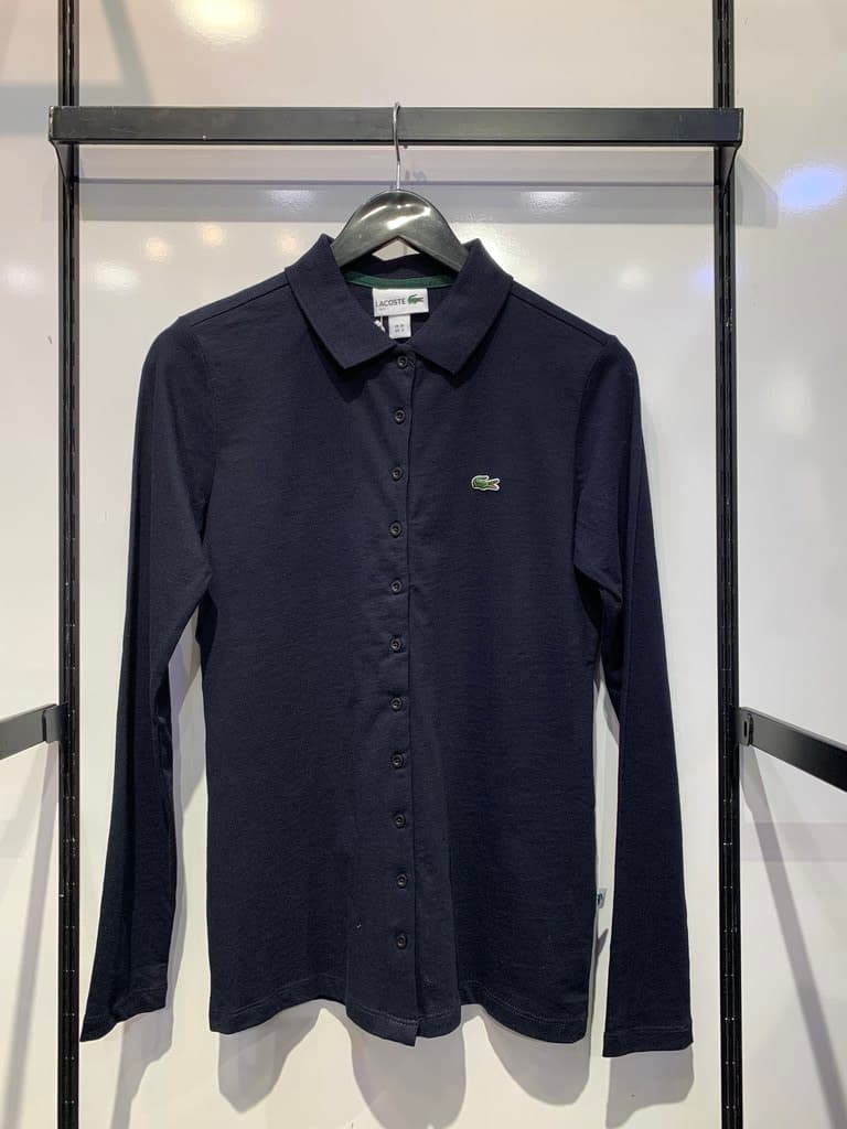 Lacoste Women's Cotton Shirt - Navy Blue (36)
