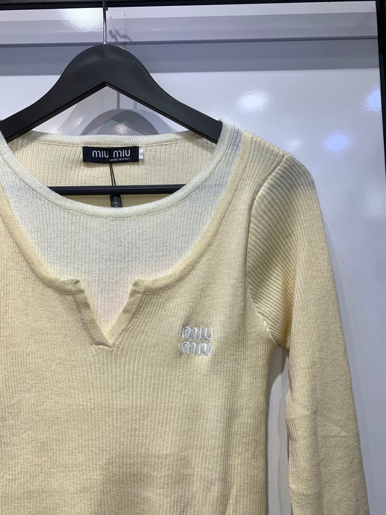 Miu Miu Women's Tricot Blouse - Yellow (36)