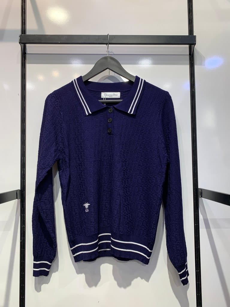 Dior Women's Tricot Blouse - Master Quality - Navy Blue