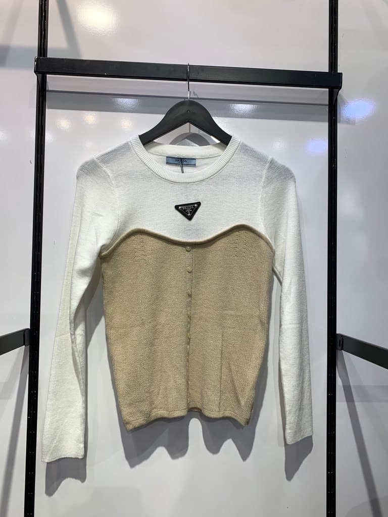 Prada Women's Tricot Blouse - Beige (36)