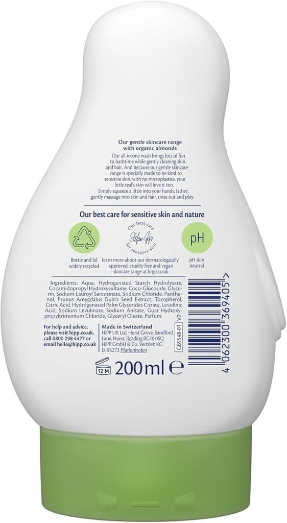 HiPP Kids Soft and Smooth All-In-One Seal Body Wash - 200ml 2