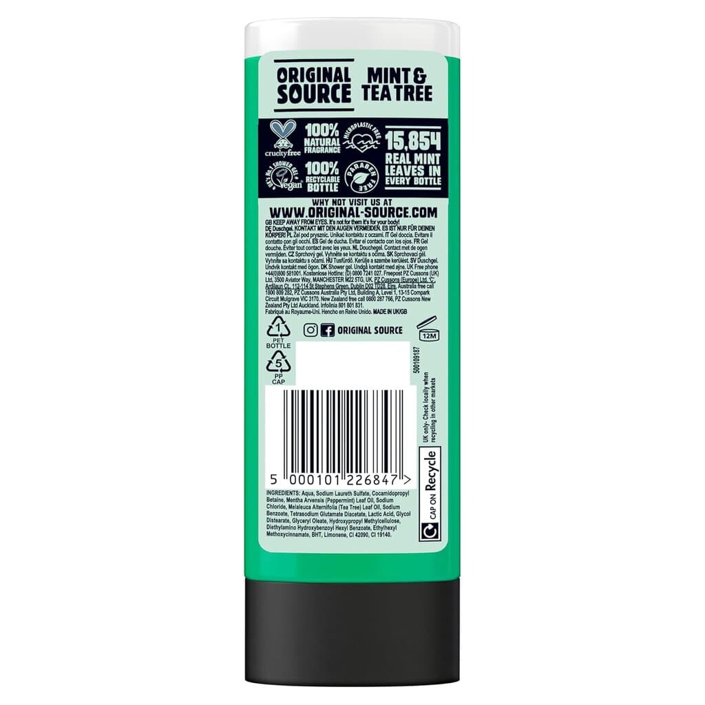 Original Source Mint & Tea Tree Shower Gel - 500ml 3
