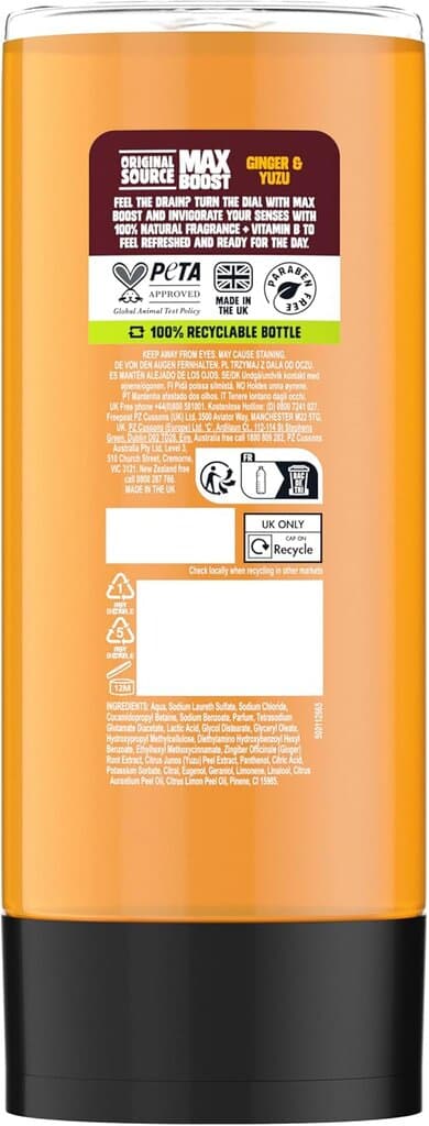 Original Source Max Boost Ginger and Yuzu Shower Gel - 400ml 3
