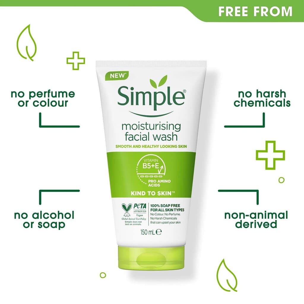 Simple Kind to Skin Moisturising Facial Wash Gel - 150ml 3