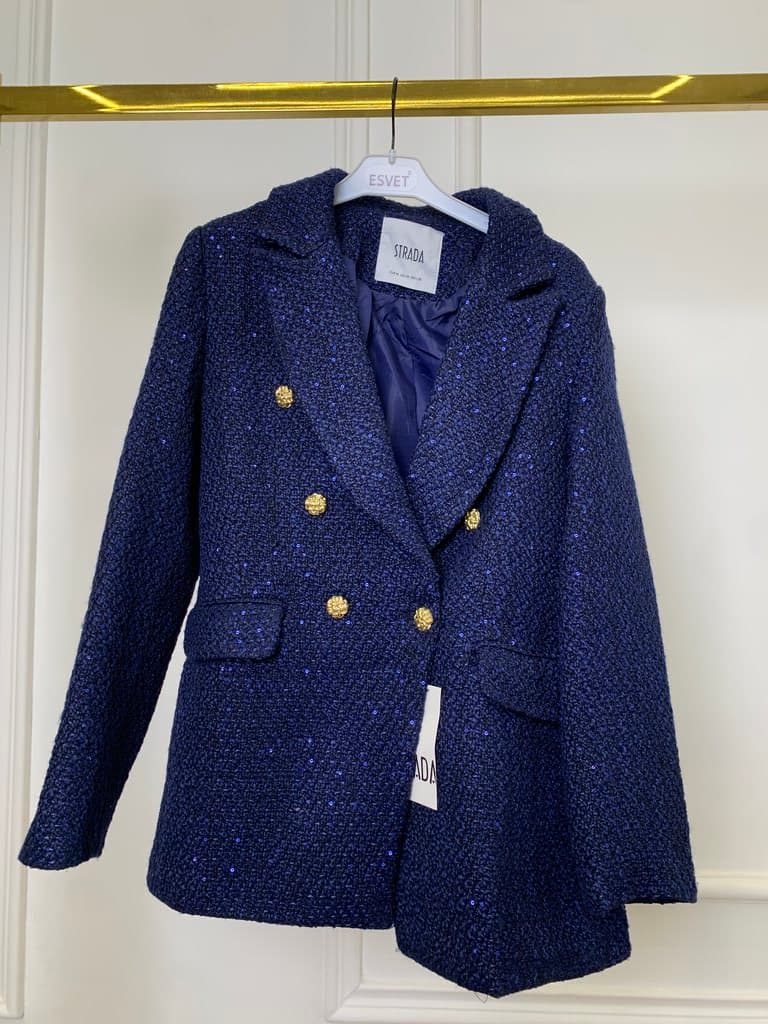 Strada Women's Jacket - Navy Blue (S)