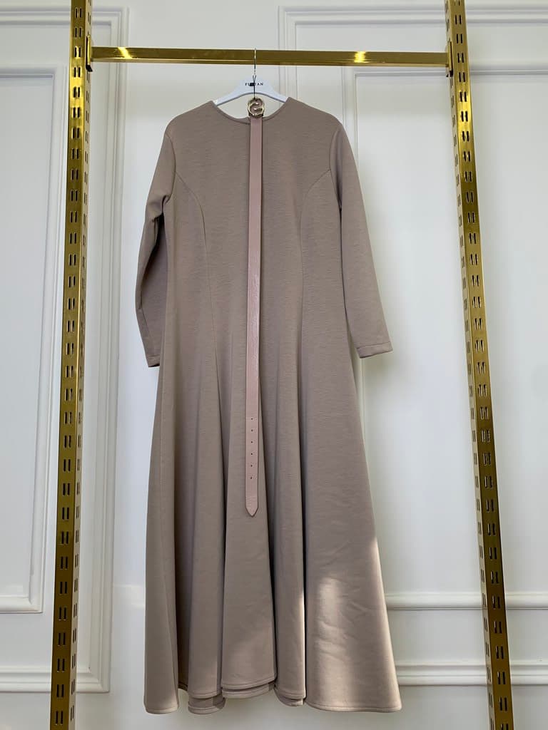 Fustan Women's Cotton Long Dress - Light Brown (38)