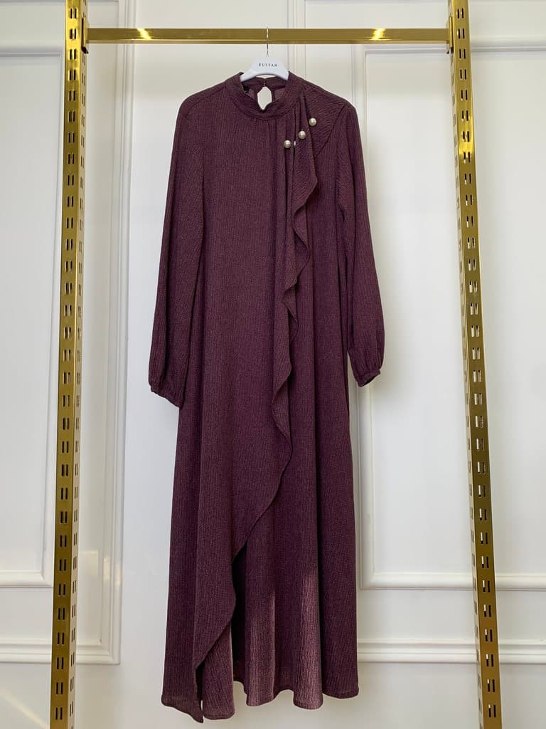 Fustan Women's Long Dress - Dark Purple (38)