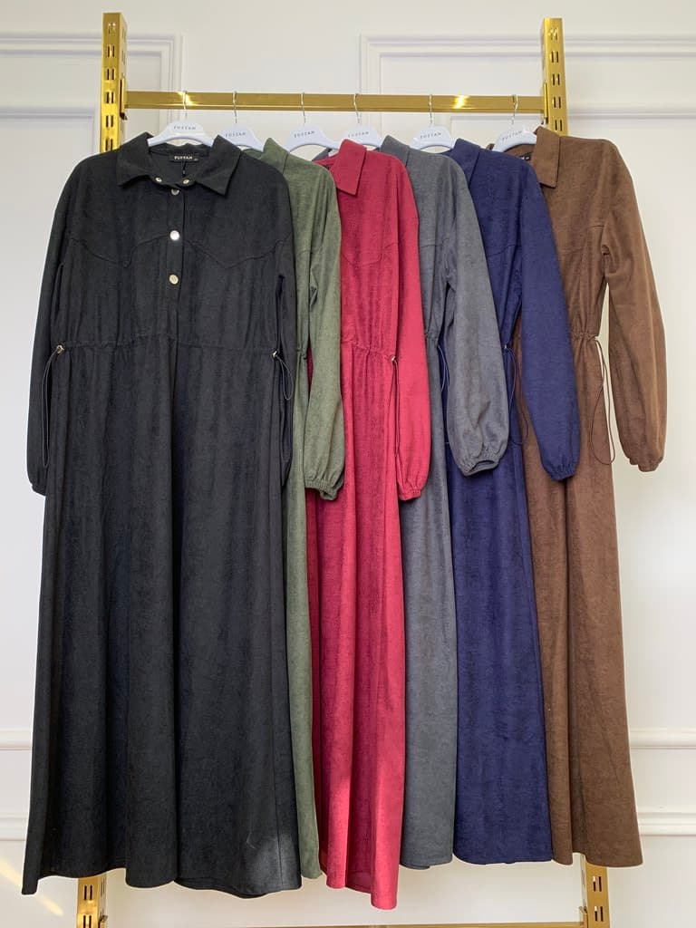 Fustan Women's Cotton Long Dress - Dark Brown (S) 2