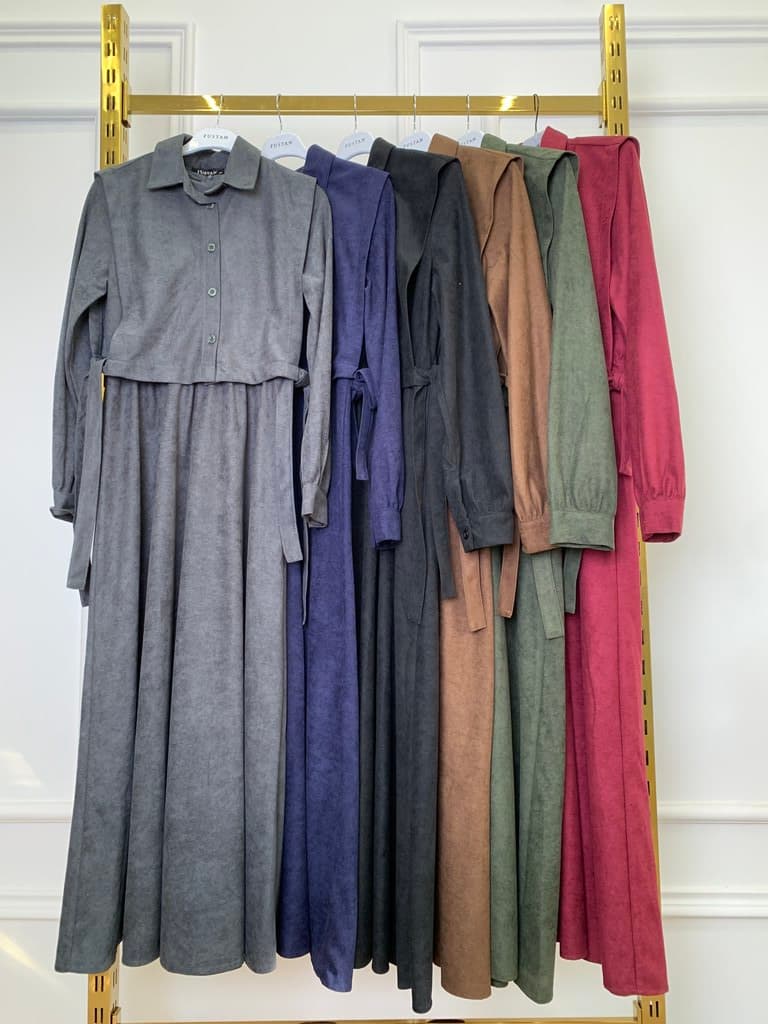 Fustan Women's Cotton Long Dress - Dark Brown (38) 2