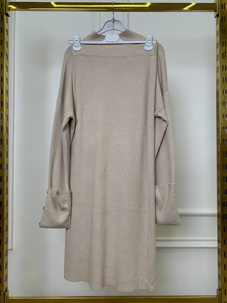 Strada Women's Wool Top and Skirt Set - Light Brown (Free Size) 2