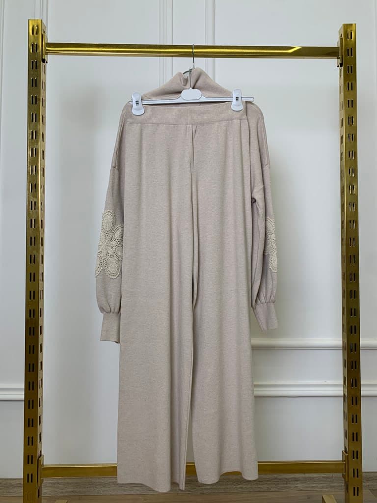 Strada Women's Wool Blouse & Pants Set - Light Brown (Free Size) 2