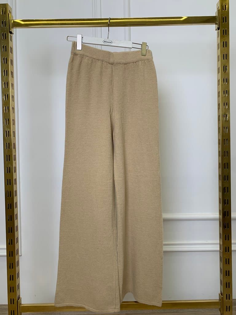 Ailand Women's Wool Blouse & Pants Set - Light Brown (Free Size) 3