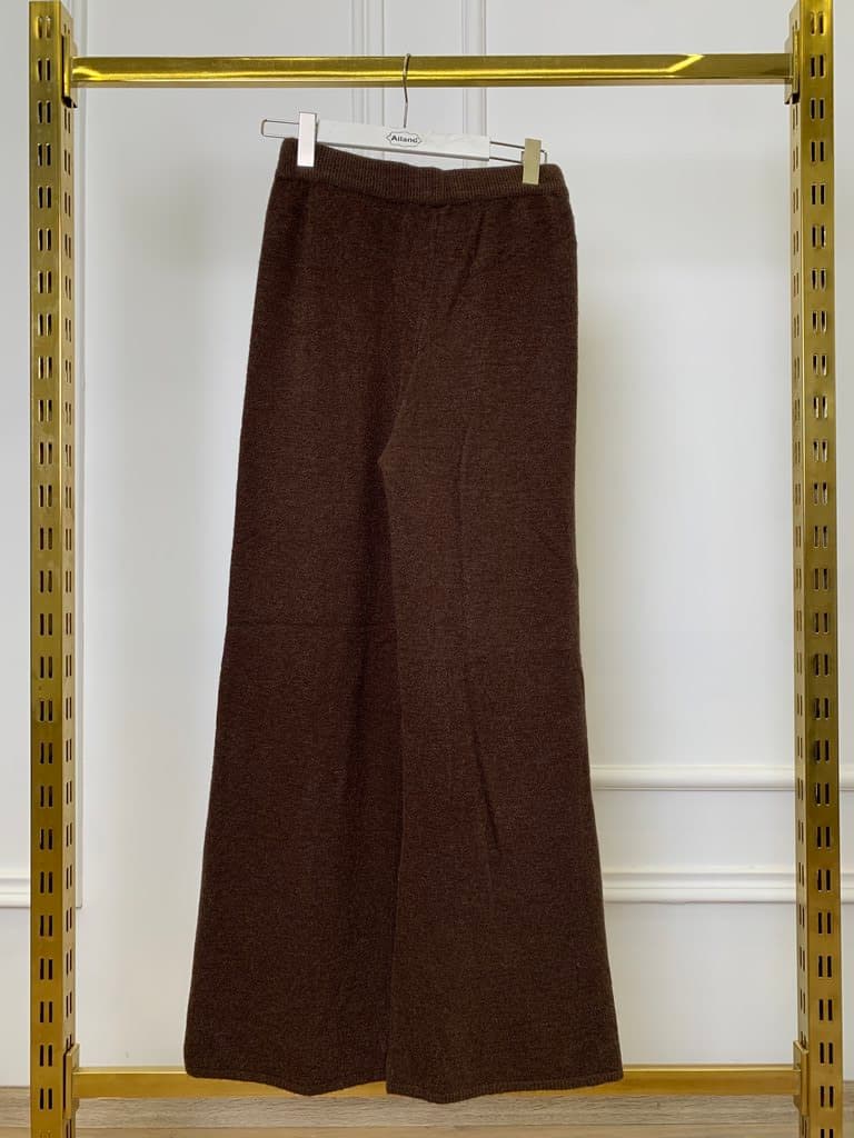 Ailand Women's Wool Blouse & Pants Set - Dark Brown (Free Size) 3