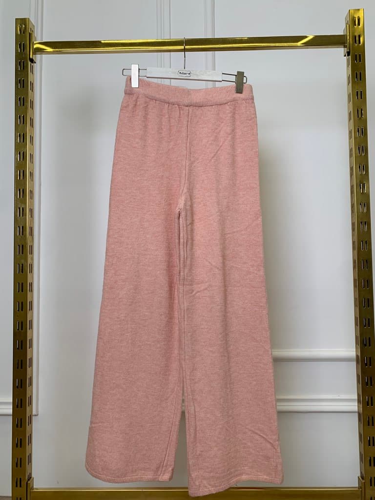 Ailand Women's Wool Blouse & Pants Set - Light Pink (Free Size) 4