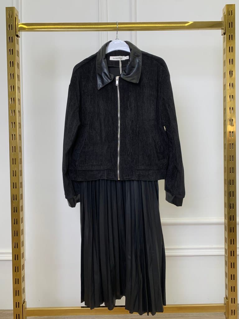 Secret Plus Women's Skirt and Jacket Set - Black (38)