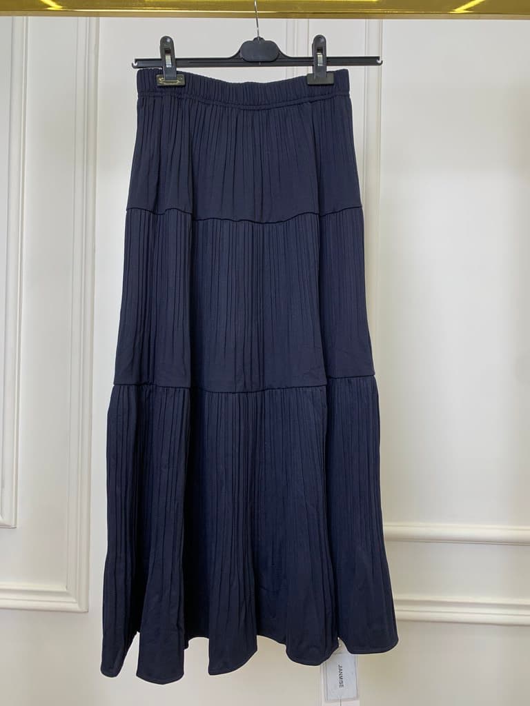 Jianmise Women's Cotton Skirt - Navy Blue