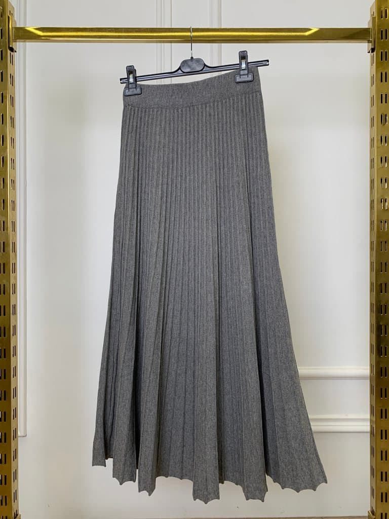 YEZI STUDIO Women's Wool Skirt - Gray