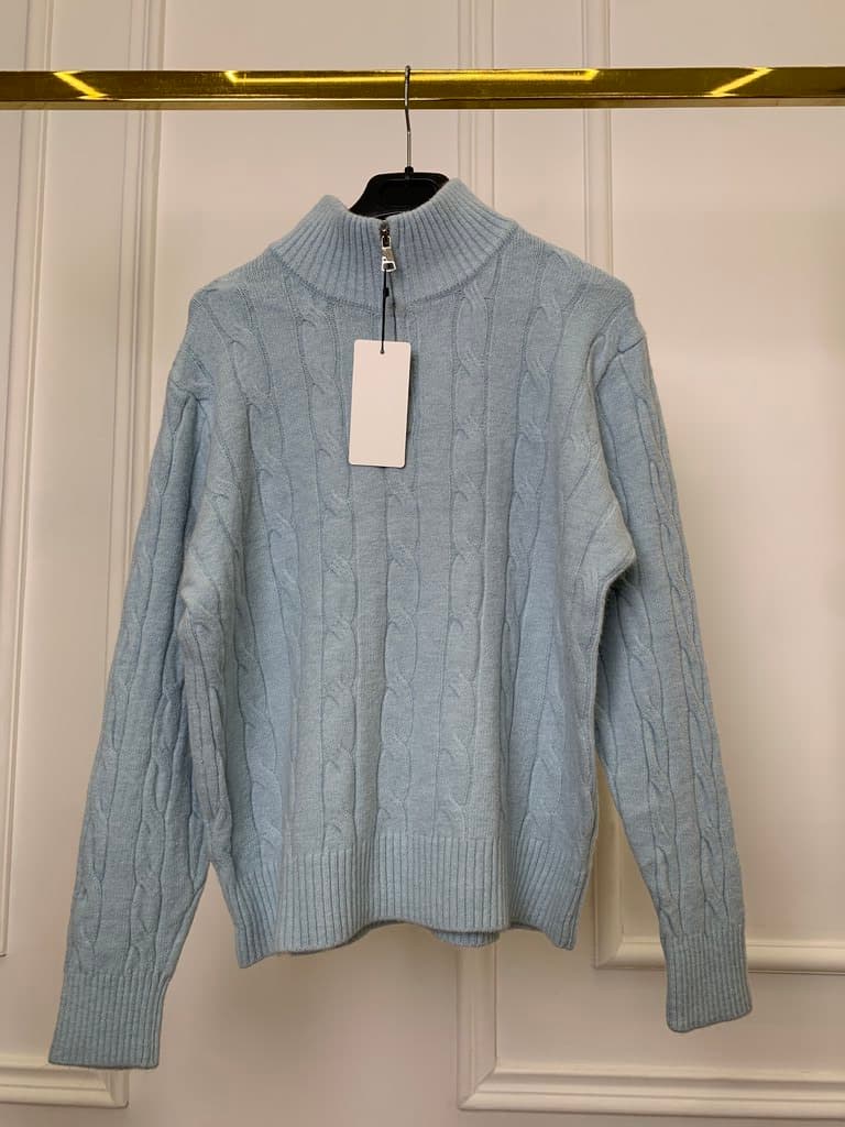 Ailand Women's Wool Blouse - Light Blue (Free Size)