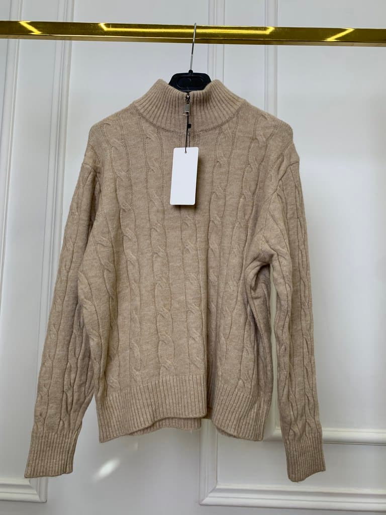 Ailand Women's Wool Blouse - Light Brown (Free Size)