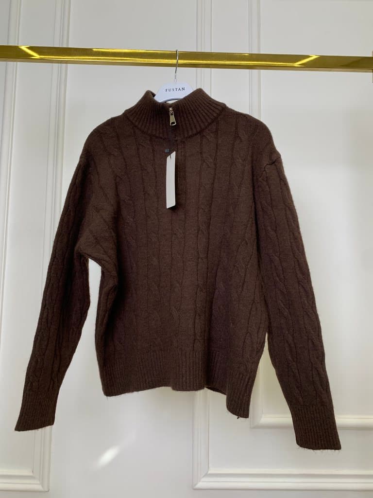 Ailand Women's Wool Blouse - dark Brown (Free Size)
