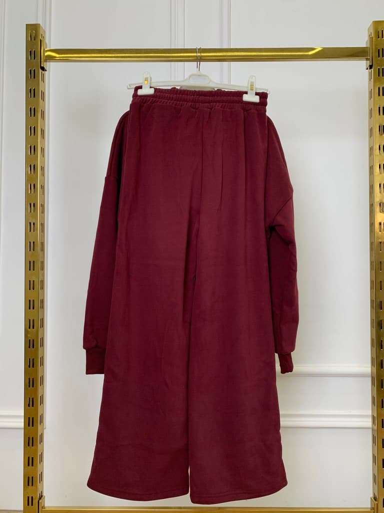Zero Plus Women's Pajama Set - Dark Red (S) 2