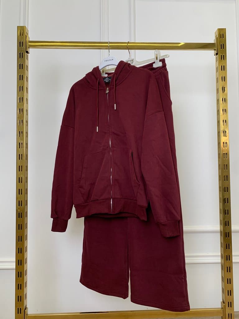 Zero Plus Women's Pajama Set - Dark Red (S)