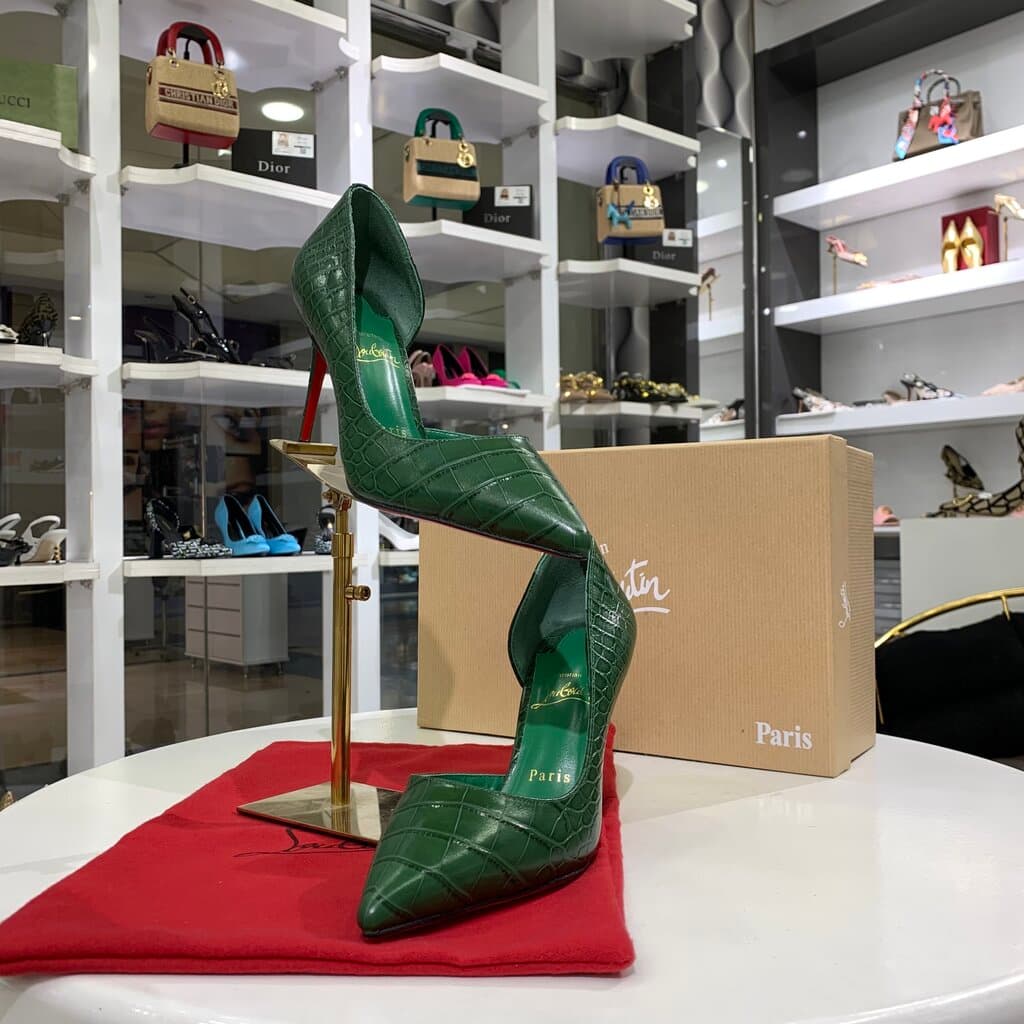 Christian Louboutin Women's Leather ‌High Heels - Master Quality - Green (40) 2