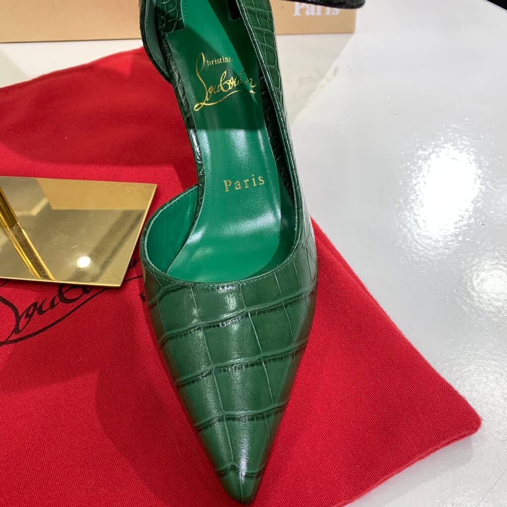 Christian Louboutin Women's Leather ‌High Heels - Master Quality - Green (40) 3