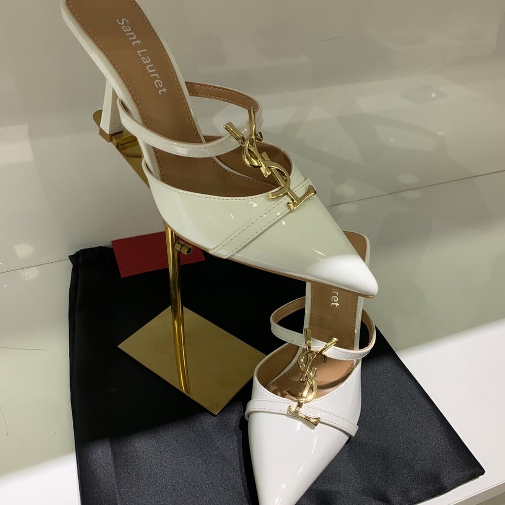 YSL Women's Leather High Heels - Master Quality - White (41) 4