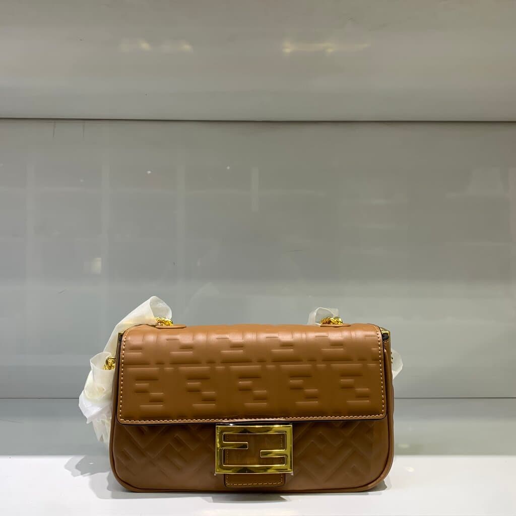 Fendi Women's Leather Handbag - Master Quality - Brown